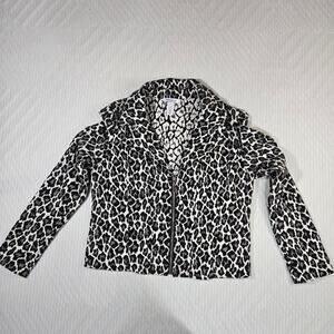 White House Black Market Animal Print Blazer